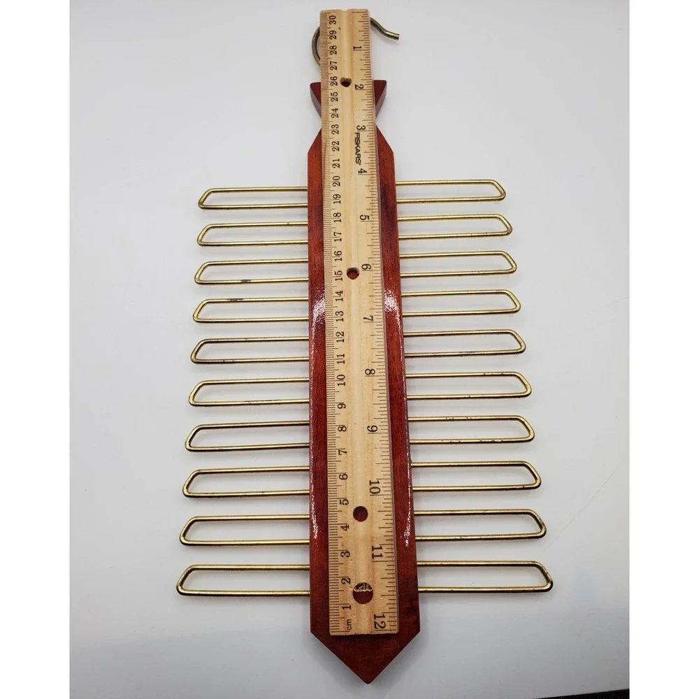 Vintage Wood Tie Rack Organizer Hanger 20 Ties Made in Germany
